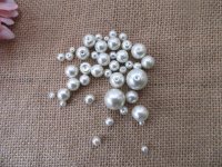 250gram White Round Simulate Pearl Beads Jewelry Making Various