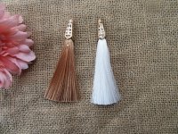 10Pcs Fringe Tassel Dangle with Cap Make Earring Bookmark Craft