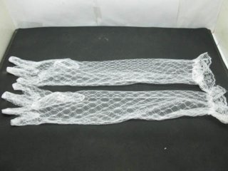2Pair Wedding Dress Lace Bridal Long Gloves 45cm