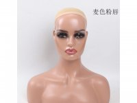 1Pc Female Mannequin Bald Head Display Props Shoulders Bust