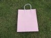 48 Bulk Kraft Paper Gift Carry Shopping Bag 27x22x11cm Pink