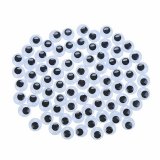 2500 Black Joggle Eyes/Movable Eyes for Crafts 10mm