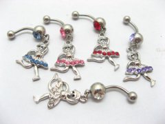 12 Girl Rhinestone Belly Body Piercing Jewelry er-b43 12 Girl Rhinestone Belly Body Piercing Jewelry er-b43