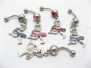 12 Girl Rhinestone Belly Body Piercing Jewelry er-b43
