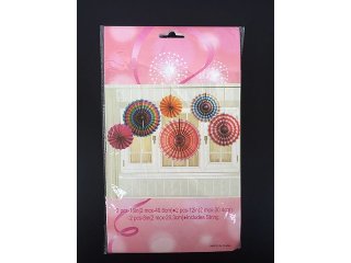 1Set X 6Pcs Tissue Paper Fans Decorations Kit Wedding Bridal Sho