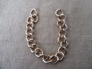 3Strands Golden Metal Link Chain 30cm for Craft Jewelry Making