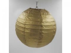 12Pcs New Plain Golden Round Paper Lantern Wedding Favor 15cm