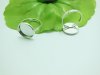 100 Silver Round Adjustable RING Blank Bases Jewelry Finding