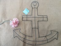 24X Anchor Wreath Ring Frame Base Wire Ring DIY Decoration Craft