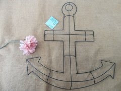 24X Anchor Wreath Ring Frame Base Wire Ring DIY Decoration Craft 24X Anchor Wreath Ring Frame Base Wire Ring DIY Decoration Craft