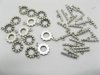 100 Sets Metal Studed Ball Toggle Clasps 15mm