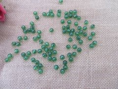 1800Pcs Green Faceted Round Beads Jewellery Finding 8mm