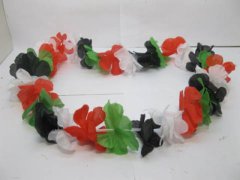 (image for) 4 x 12 Pieces Hawaiian Dress Party Flower Leis/Lei Flower 6.5cm