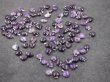 (image for) 50 Gemstone Amethyst Love Heart Charms Pendants 20mm