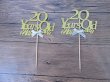 12Pcs Cheers To 20 Years Cake Topper 20th Birthday Party Anniver (image for) 12Pcs Cheers To 20 Years Cake Topper 20th Birthday Party Anniver