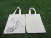 5Pcs Draw Color On Hemp Shopping Bag Handbag Shoulder Bag