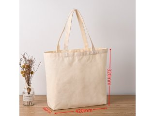 2Pcs Draw Color On Plain Shopping Bag Grocery Tote Bag 32x42cm