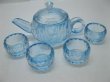 (image for) 1Set Mini Blue Glass Teapot Set Tableware