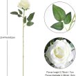 12Pcs Artificial Flower White Lifelike Roses Real Touch for Wedding Home Office Decor (image for) 12Pcs Artificial Flower White Lifelike Roses Real Touch for Wedding Home Office Decor