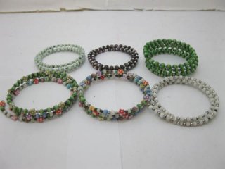 60Pcs New Fashion Multi-Loop Beaded Bracelets