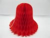 10X Red Wedding Honeycomb Bells Hanging Wedding Decorations 15cm