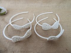 (image for) 1Pc Simulate Pearl Beaded Bowknot Headband Hair Band Hair Hoop
