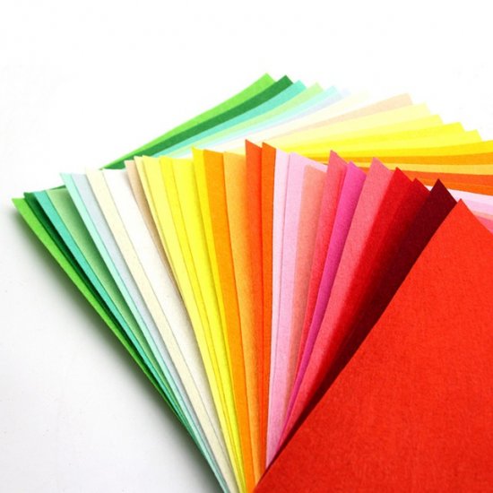 6Packs x 10Pcs Fabric Felt Sheets DIY Crafts Mixed Color - Click Image to Close