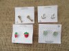 10Pkts X 6Pairs Earring Studs Ear Stud Retail Package Assorted