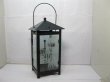 (image for) 1Pc Black 4-Sided Lantern Glass Candle Holders
