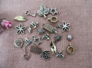 250g Golden Metallic Plastic Beads Pendants DIY Jewellery Craft