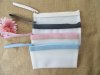 6Pcs Simple Plain Pencil Case Zipper Pouch Bag Storage Travel