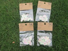 (image for) 12Packs x 8Pcs Butterfly Flower Heart Etc Shapes Back Adhesives 