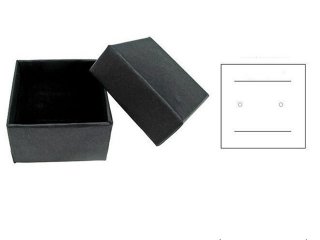 12 Black Kraft Ring Earring Jewelry Boxes Gift Box 5x5x3cm