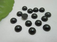 (image for) 1000Pcs 10mm Black Semi-Circle Simulated Pearl Bead Flatback