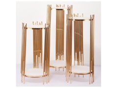 (image for) 1Set x 3Pcs Rosegold Round Plinth Pedestal Wedding Display Stand Party