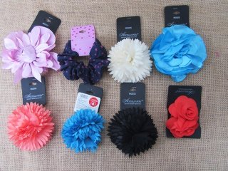 12Sheets Elastic Hair Bands Hair Ties Scrunchies Hair Clips