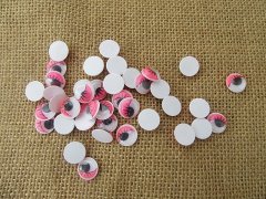 1000 Pink Self-Adhesive Joggle Eyes/Movable Eyes for Crafts 7mm