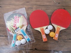 (image for) 1Set Red&Black Ping Pong Table Tenis Sport Round Bats