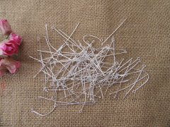 (image for) 10Packs x 100Pcs Silver Plated Eye Pins Jewelry Making Finding