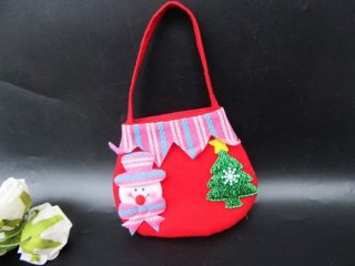 12Pcs Red Snowman Christmas Candy Bag Hand Bag Gift Bag