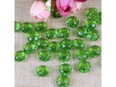 (image for) 500g (2600Pcs) Rondelle Faceted Arylic Loose Bead 8mm Green