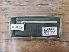 (image for) 2Pcs New Pencil Case Zipper Bag Pouch Purse with Carabiner