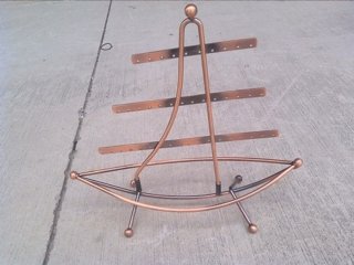 1X New Sailboat Shape Earring Display