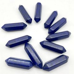 (image for) 20Pcs Hexagonal Column Natural Stone Wand Energy Lapis Lazuli Stone 10mm