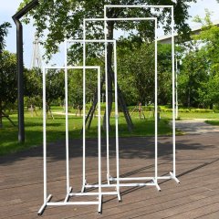 (image for) 1Set x 4Pcs White Rectangular Flower Display Wedding Arch Backdrop