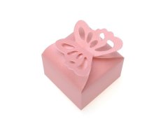 (image for) 50X Shiny Pink Butterfly Wedding Favor Candy Gifts Boxes