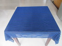 (image for) 1Pc Blue Black Stripes Table Cloth Table Cover Wedding Party