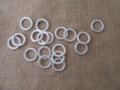 (image for) 100Pcs Silver Color Twisted Circle Beads DIY Jewelry Finding