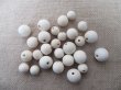 (image for) 80Pcs Wooden Round Loose Beads 18-24mm Dia. w/Retail Package