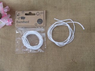 (image for) 20Pcs x 1m White Waxen Strings DIY Craft Jewlery Rope 2mm Dia